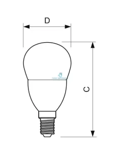 Philips MLLUS3XWR Sfera led 3,5-25w e14 827 2