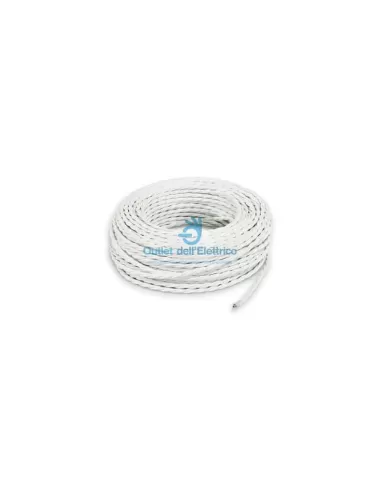 Gi Gambarelli 30001 Câble tressé tél. blanc mm 2 x 0,25 m. 50