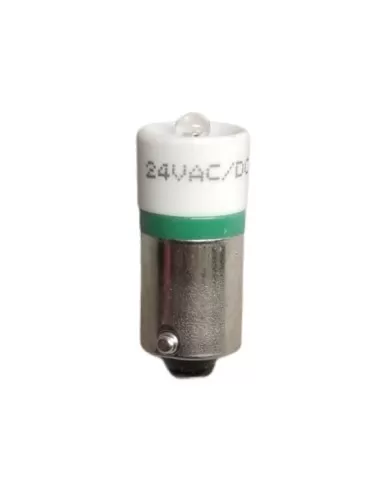 Lámpara LED Schneider, luz verde BA9S, 24 V CA/CC, dl1cj0243