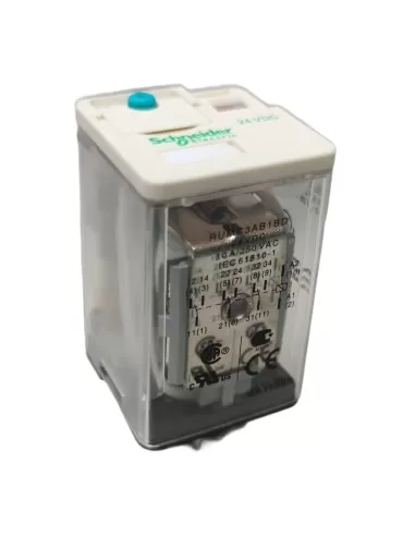 Relé universal Schneider rumc3ab1bd 3 co (cilíndrico) 24 v d