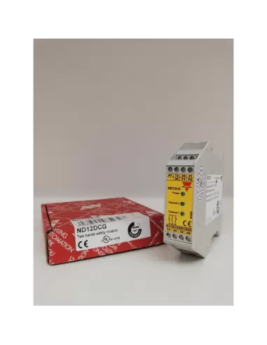 Relais de sécurité Gavazzi ND12DCG, 2 canaux, 1 auxiliaire, 24 Vca/cc