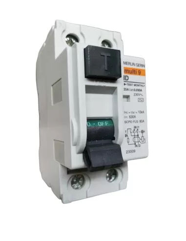 Interrupteur différentiel pur Merlin Gerin 23009 2P 25A 0,03 AC 2 modes