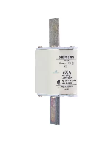 Fusible Siemens 3NA3240 NH 2 GL/GG 200 A 500 V CA