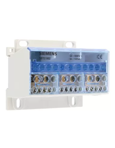 Siemens 5st2502 4-pole 125a din distribution terminal block