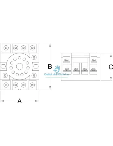 Zippo 2750 Undecal Socket 11 Terminals