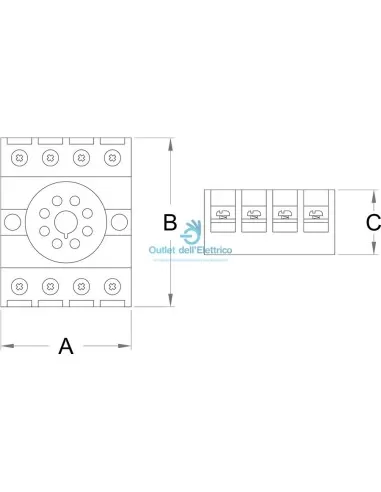 Zippo 2700 zoccolo octal 8 morsetti