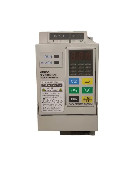 Onduleur Omron 3G3EVA2004MACUE 0,4 kW 240 V CA IP20 multifonction avec option Modbus