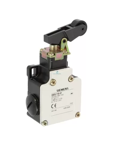 Interrupteur de fin de course métallique Siemens 3SE01101F avec levier à galet 1NO + 1NC