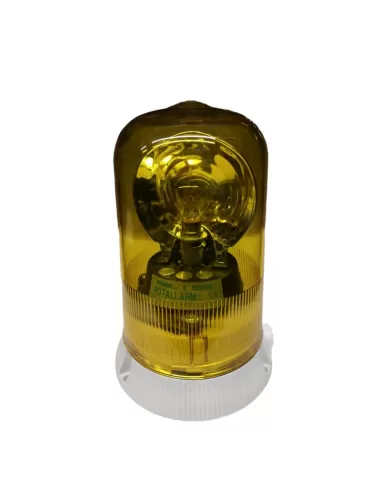 Siren 63011 rapbl12a5 rotallarm yellow rotary flashing light 12vac 45w ip65