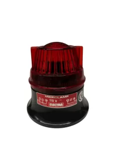 Sirène 80118 microlampe clignotante 110 Vca IP65 rouge