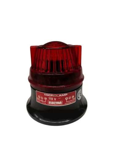 Sirène 80118 microlampe clignotante 110 Vca IP65 rouge