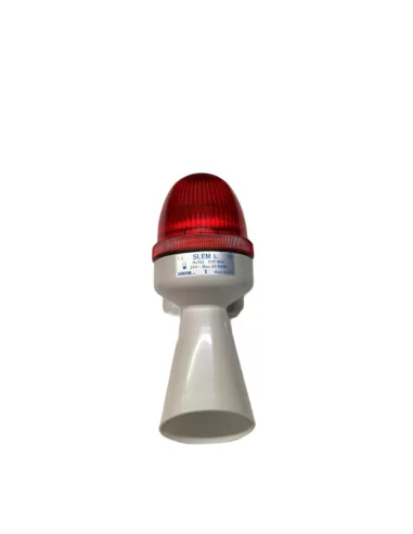 Siren 40353 sleml24a3 red acoustic flashing light 24vac ba15d 10w continuous sound 95db
