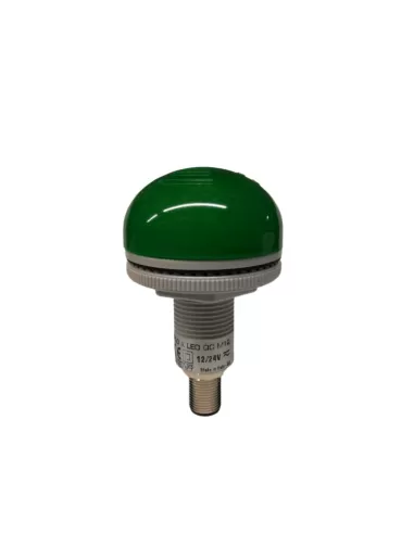 Sirène 91384 p50, buzzer piézoélectrique multifonction avec voyant LED vert 12-24 Vca/cc, 92 dB, IP65, connecteur M12