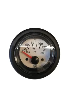 Thermomètre San Giorgio Sein VSG20135//V, diamètre 52 mm, plage de température 40-120 °C, affichage blanc et rouge, 12 V