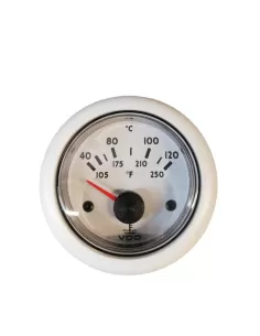 Thermomètre marin VDO N02321602 120 °C 12 V diamètre 52 mm blanc