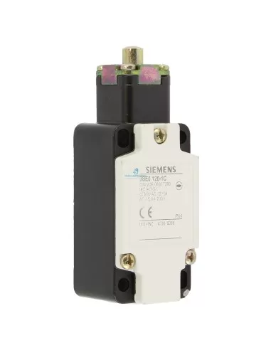 Interrupteur de fin de course métallique Siemens 3SE01201C avec bouton-poussoir 1NO + 1NC IP66