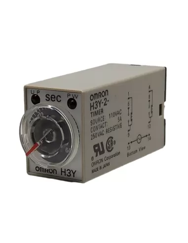 Minuteur Omron H3Y2AC10012060S - Analmini, Riteccit2 Cont Rit Dt