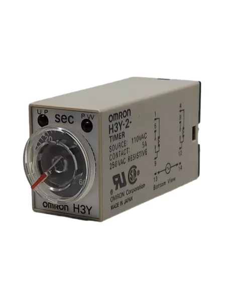 Minuteur Omron H3Y2AC10012060S - Analmini, Riteccit2 Cont Rit Dt