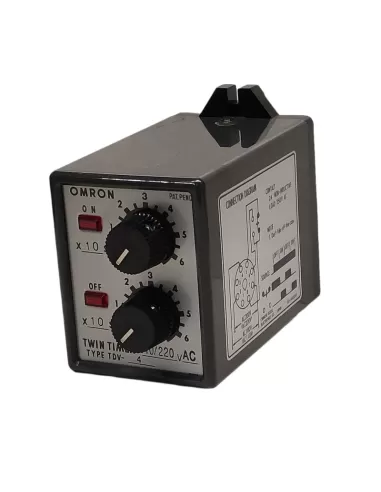 Minuterie double Omron TDV-4AC11022060S 110/220 V CA 50/60 Hz marche 60 s arrêt 60 s