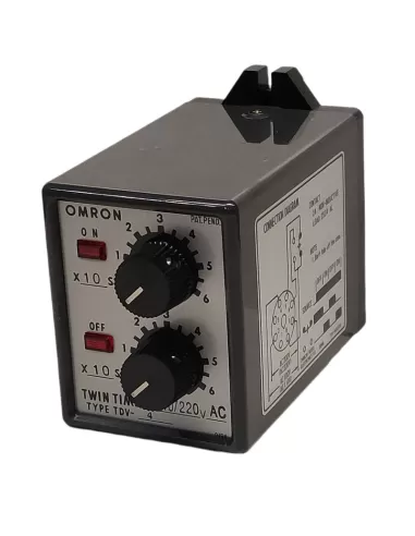 Minuteur octal marche/arrêt Omron TDV-44A020D, 60 s, 110 V CA