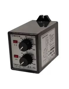 Minuterie double Omron TDV-5AC24180S 24 V CA 50/60 Hz marche 180 s arrêt 180 s