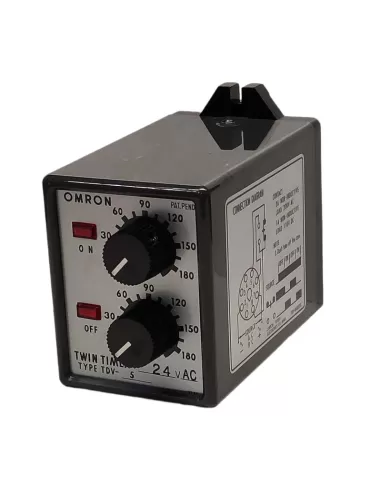 Minuterie double Omron TDV-5AC24180S 24 V CA 50/60 Hz marche 180 s arrêt 180 s