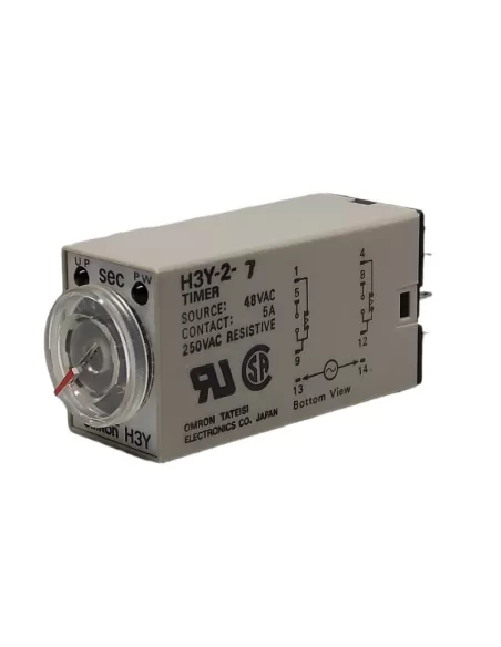 Omron h3y27ac4810s mini anal timer, rit excitation 2 contacts 10sec 48vac