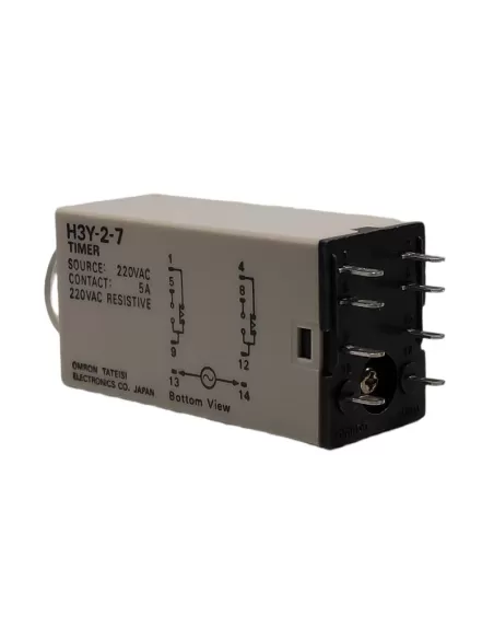 Omron h3yn27ac2201s timer-analmini, riteccit2 cont rit dt 1sec 220v ac