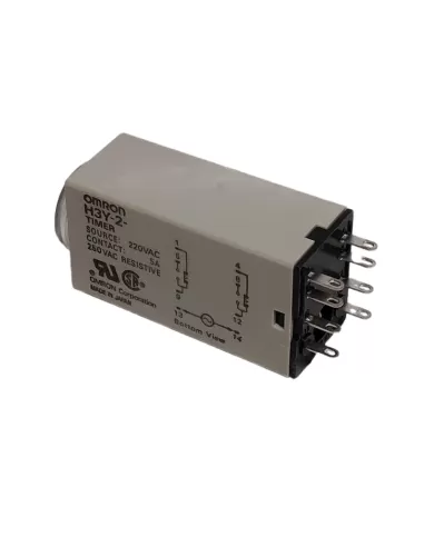 Omron h3y2ac2201s timer-analmini,riteccit2 cont rit dt 1sec 220vac