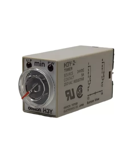 Omron h3y224dc3m-12021 timer-analmini,riteccit2 cont rit dt