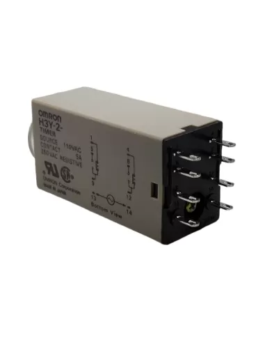 Omron h3y27ac1103m timer anal  mini, rit eccit  2 contatti 3min 110vac