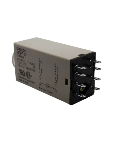 Omron h3y27ac1103m mini anal timer, rit excitation 2 contacts 3min 110vac