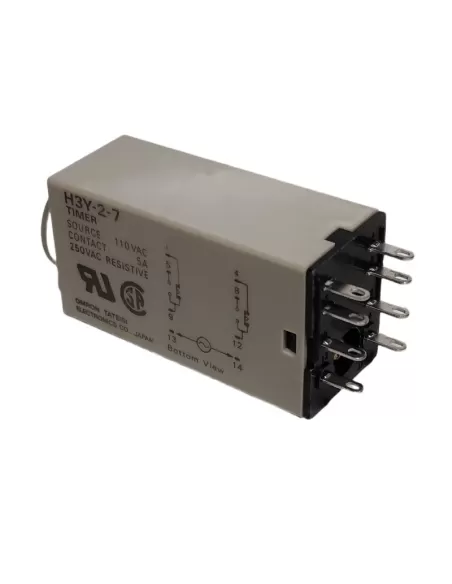 Omron h3y27ac11030s mini anal timer, rit excitation 2 contacts 30sec 110vac