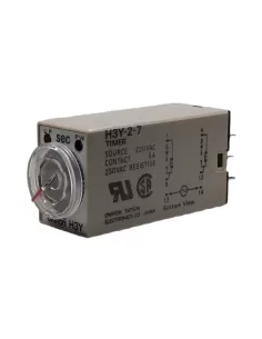 Minuteur anal miniature Omron H3Y27AC22060S, excitation 2 contacts, 60 secondes, 220 V CA