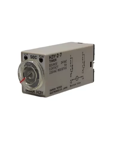 Omron h3y27ac241s mini minuterie anale, excitation rit 2 contacts 1sec 24vac