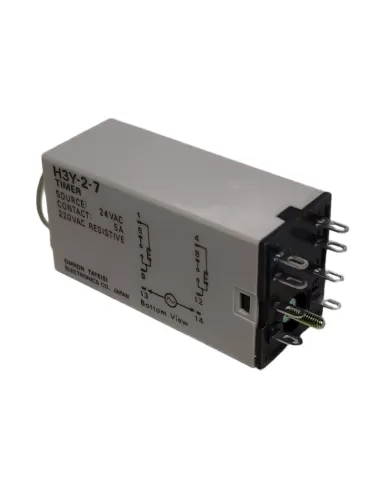 Minuteur anal miniature Omron H3Y27AC241S, excitation par contact, 1 seconde, 24 V CA