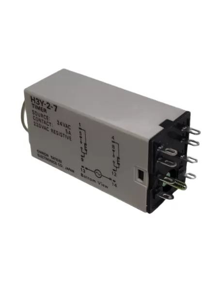 Minuteur anal miniature Omron H3Y27AC241S, excitation par contact, 1 seconde, 24 V CA