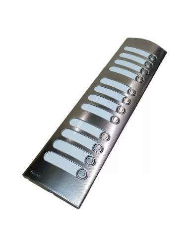 Vimar 1272 3-Module Supplementary Plate with 12 Steel Buttons