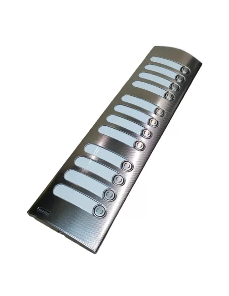 Plaque supplémentaire Vimar 1272 à 3 modules avec 12 boutons en acier