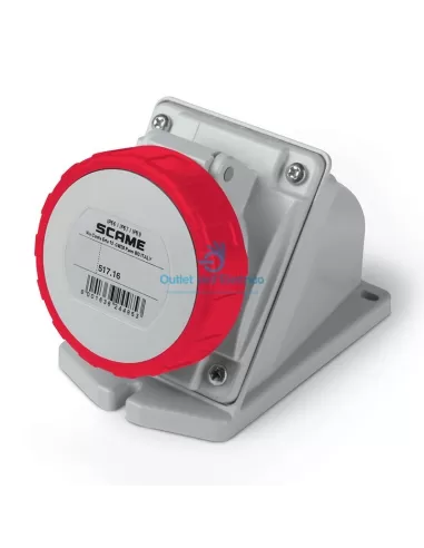 Prise murale Scame Parre 517.1657 avec 3P+N+T 16A IP6