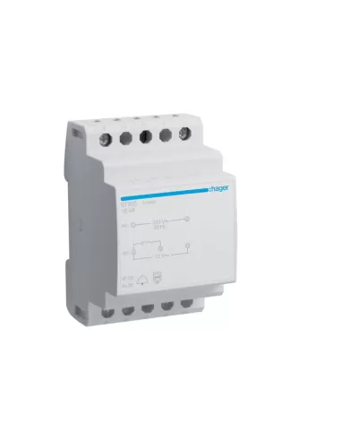 Hager ringtone transformer 230v - 8 - 12v 16va 3 din modules