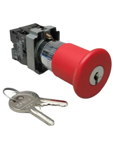Botón de hongo rojo Schneider xb2bs9445