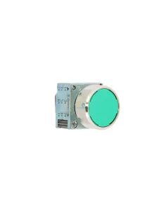 Siemens 3sb35000aa41 green metal flat push button
