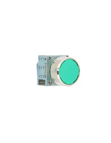 Pulsador plano metalico verde Siemens 3sb35000aa41