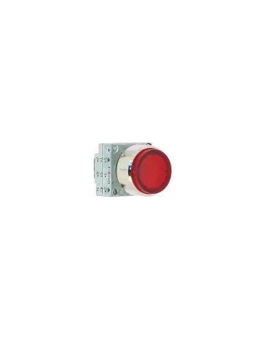 Bouton-poussoir lumineux rouge Siemens 3SB35010BA21, métal saillant