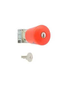 Bouton d'arrêt d'urgence Siemens 3SB35001LA20 en métal avec déverrouillage par clé