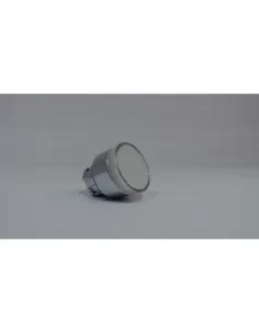 Pulsador metálico luminoso afeitado blanco Lovato 8lm2tbl108