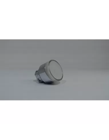 Bouton métal lumineux rasé blanc Lovato 8lm2tbl108