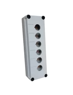 Ge power 189005 p9epe06 botonera plastica vacia con 6 agujeros