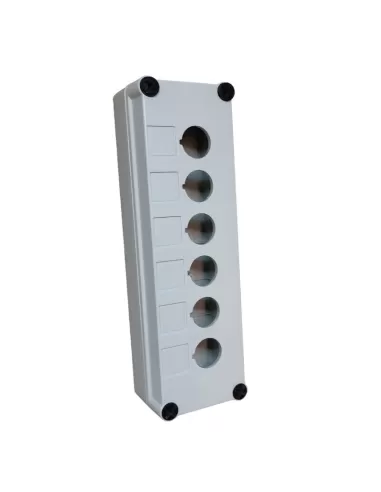 Ge power 189005 p9epe06 botonera plastica vacia con 6 agujeros